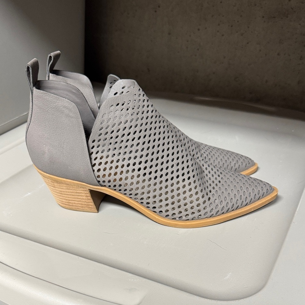 Gray Ankle Boots